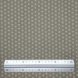 Grey kaki asanoha cotton fabric (110cm)