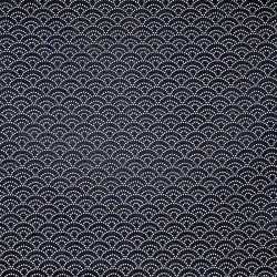 Dark blue dots seigaiha cotton fabric (5m x 110cm)