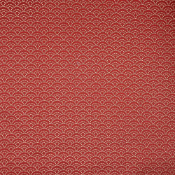 Tissu coton seigaiha rouge foncé en points (5m x 110cm)