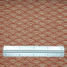Rust red semi-plain with seigaiha patterns cotton fabric (110cm)