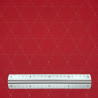 Toile sashiko rouge pré-imprimée étoiles losanges triangles – 100% coton – vente en gros