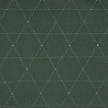 Forest green pre-printed sashiko fabric with stars, diamonds, and triangles – 100% cotton – wholesale
