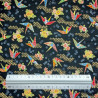 Japanese cotton fabric black origami cranes gold – 100% cotton – wholesale