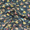 Japanese cotton fabric black origami cranes gold – 100% cotton – wholesale