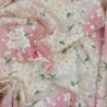 Tissu japonais texturé rose fleurs de cerisier sakura – 100% coton – vente en gros