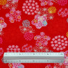 Japanese red sakura seersucker fabric - Japanese summer cotton - wholesale