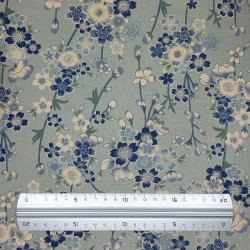 Grey cotton fabric with...