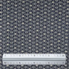 Tissu coton bleu nuit et écru asanoha  (110cm)