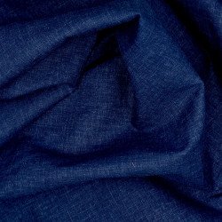 Tissu japonais dobby bleu nuit réversible en coton - Vente en gros