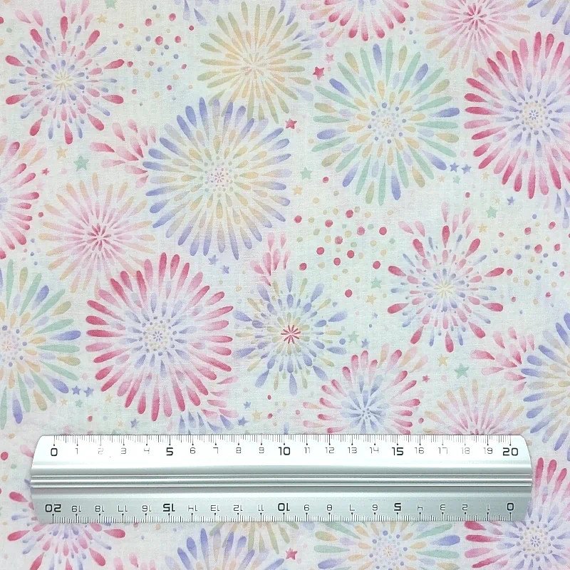 Japanese white fireworks seersucker fabric - Japanese summer cotton - wholesale