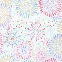 Japanese white fireworks seersucker fabric - Japanese summer cotton - wholesale