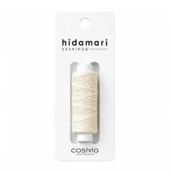 Fil sashiko Hidamari blanc crème 2 x 30 m – Fil japonais 100 % coton