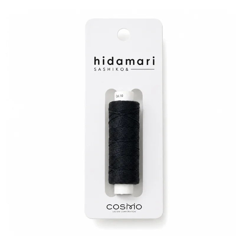 Fil sashiko noir 30m Hidamari (N°16) - pack de 2 bobines