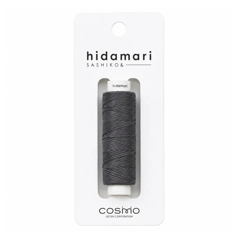 Fil sashiko Hidamari gris anthracite 2 x 30 m – Vente en gros