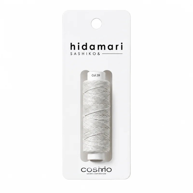 Fil sashiko Hidamari gris clair 2 x 30 m - Vente en gros