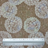 Beige cotton dobby fabric with chrysanthemum (110cm)