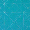 Toile sashiko turquoise pré-imprimée (4mx110cm)