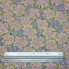 Cotton grey fabric with old pink and gold cherry blossom (110cm)