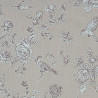 Tissu coton vieux rose oiseaux et fleurs (110cm)