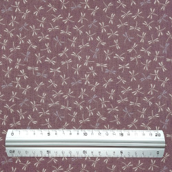 Mauve fireflies cotton fabric (110cm)