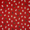 Dark red lucky cats cotton fabric fabric (110cm)