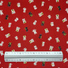 Dark red lucky cats cotton fabric fabric (110cm)