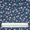 Tissu coton samehada et fleurs de cerisier bleu foncé (110cm)