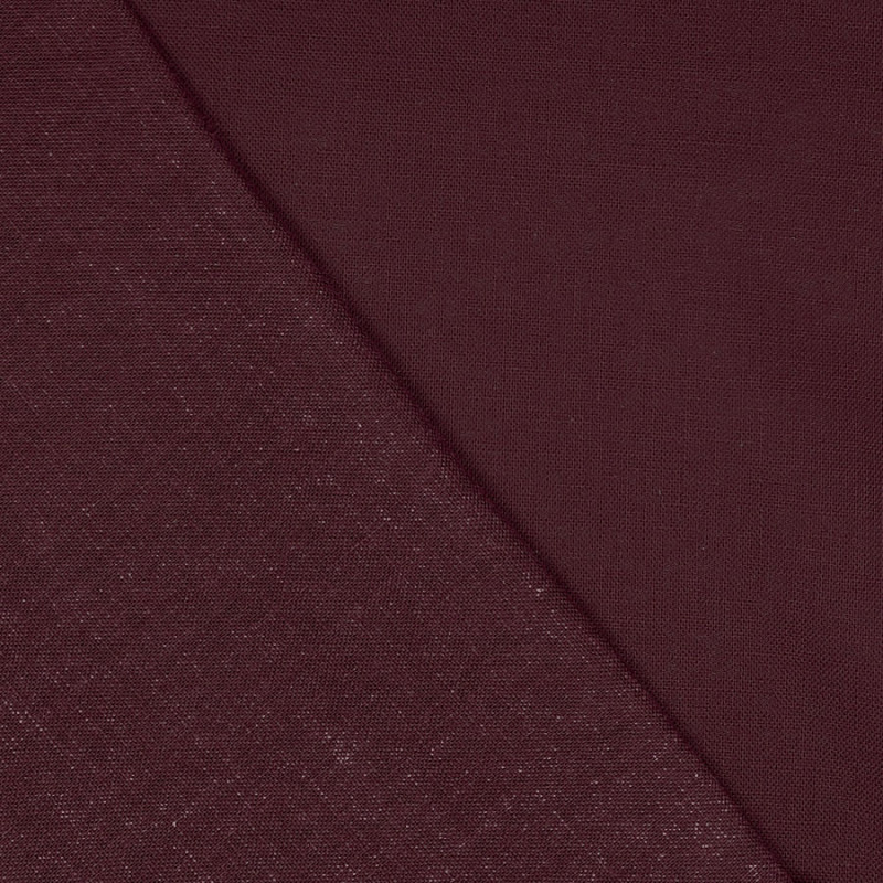 Sashiko canvas in aubergine cotton (110cm)