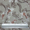 Beige cotton fabric with carps and waves (110cm)