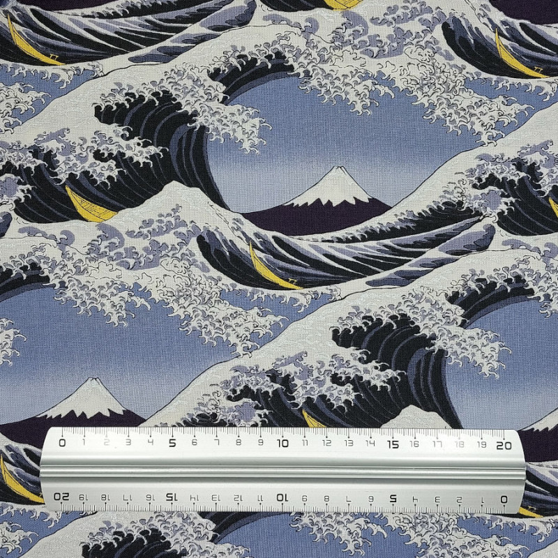 The Great wave of Kanagawa fabric (110cm)