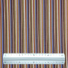 Japanese woven cotton red yellow white lavender stripes fabric (115cm)