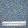 Tissu coton petites fleurs de cerisier fond bleu clair (110cm)