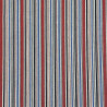 Japanese woven cotton midnight blue blue red white stripes fabric (115cm)