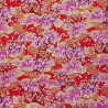 Red and pink cherry blossom cotton fabric (110cm)