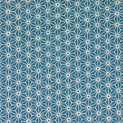 Prussian blue asanoha cotton fabric (110cm)