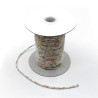 2mm cotton cord cream pastel flowers 30m roll