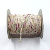 2mm cotton cord light beige mauve flowers 30m roll