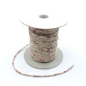 2mm cotton cord light beige mauve flowers 30m roll