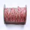 2mm cotton cord old pink small flowers 30m roll