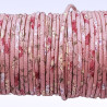 2mm cotton cord old pink small flowers 30m roll