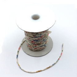 2mm cotton cord ivory white small wild flowers 30m roll