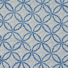 White cotton fabric with blue shippo patterns shibori style (6m x 109cm)