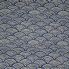 Dark blue semi-plain with large seigaiha patterns cotton fabric (5m x 110cm)