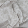 Grey beige cotton fabric with roses patterns (6m x 110cm)