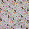 Alice in Wonderland and flowers cotton fabric (5m x 112cm)