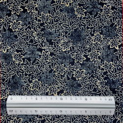Tissu coton rustique feuilles d'érable (109cm)